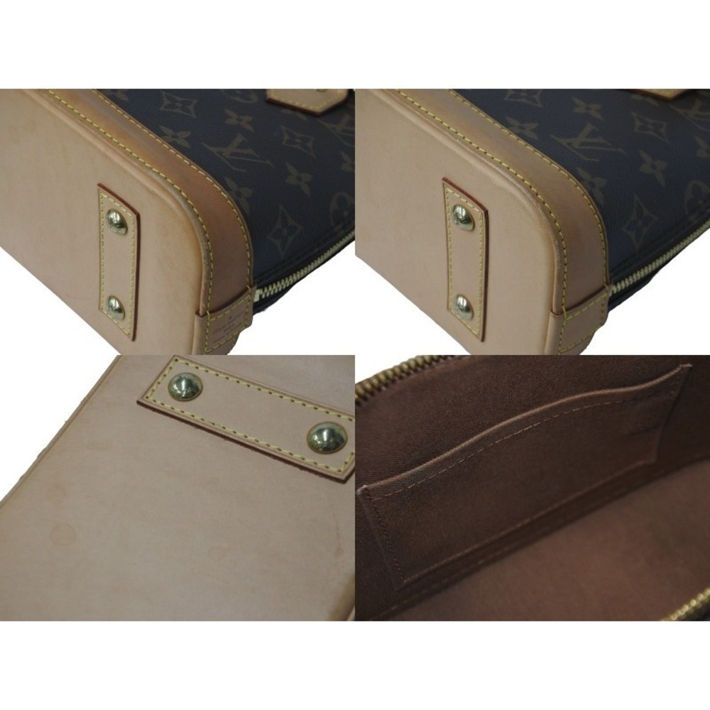 LOUIS VUITTON Alma Monogram Canvas Shoulder Bag Brown - Picture 7 of 8